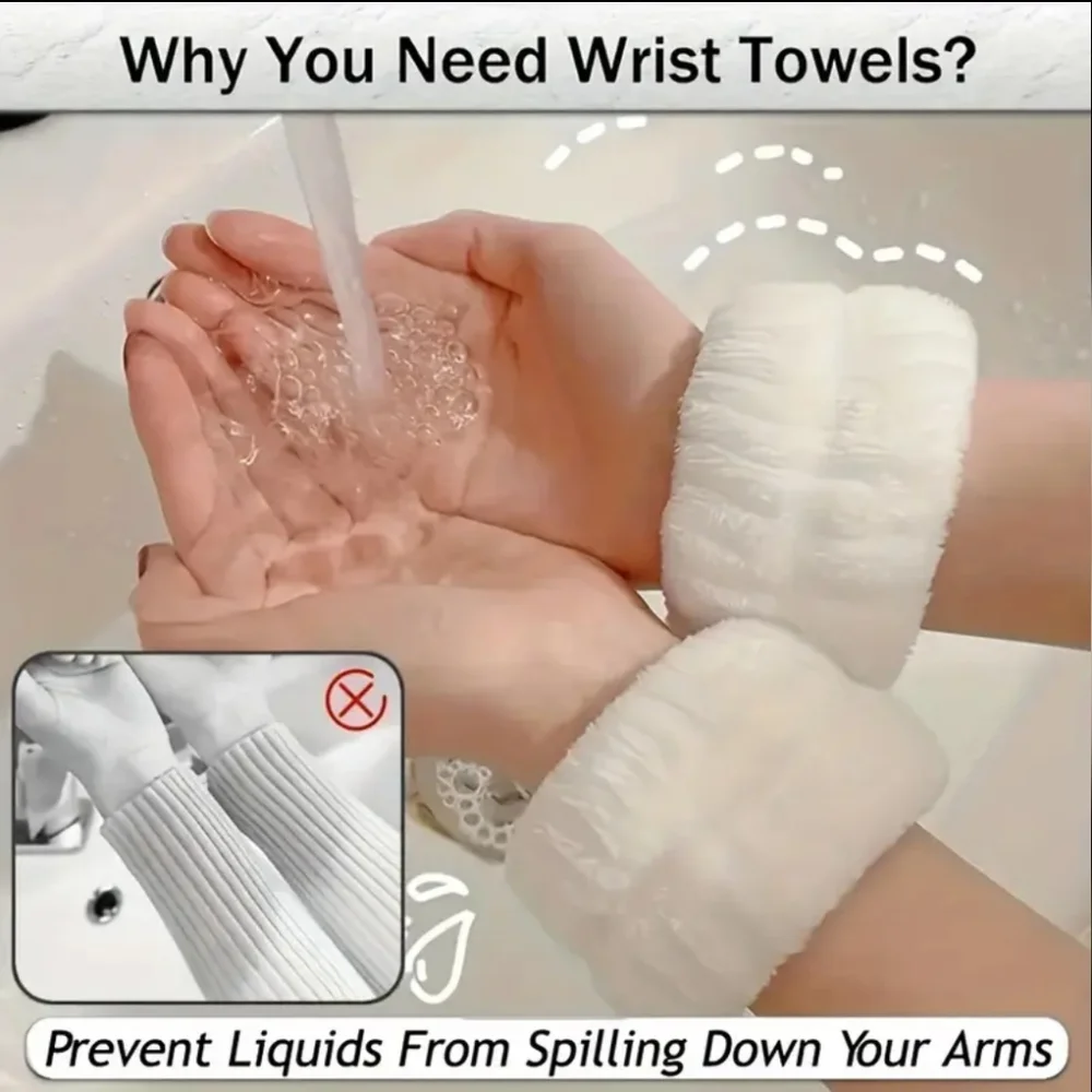 Headband & Wrist Towel Bands for facial cleansing routine!